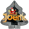 thumbnail image 1 of Stylish Metal Hanging Christmas Tree Wind Spinner - Santa Sleigh Design with Concentric Circles Perfect for Yard & Garden Decor, 1 of 7