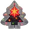 thumbnail image 1 of Stylish Metal Hanging Christmas Tree Wind Spinner - Vibrant Design with Colorful Lights for Festive Yard & Garden Decor, 1 of 6