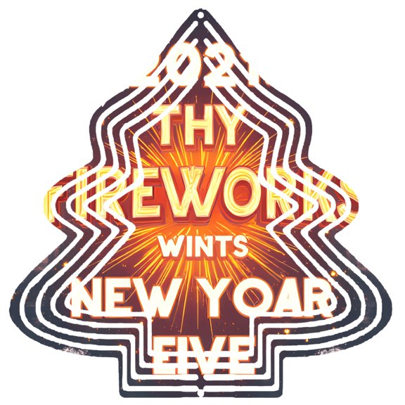 Stylish Metal Hanging Christmas Tree Wind Spinner - Vibrant Layered Design with Fireworks for Festive Yard & Garden Decor