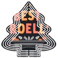thumbnail image 1 of Stylish Metal Hanging Christmas Tree Wind Spinner - Vibrant Orange & Red ' OEL ' Design with White Leaves for Garden Decor, 1 of 7