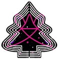 thumbnail image 1 of Stylish Metal Hanging Christmas Tree Wind Spinner - Vibrant White & Pink Geometric Design with Colorful Dots for Garden Decor, 1 of 7