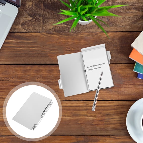 COMPUKAS Small Pocket Notebooks Metal Silver 1Set