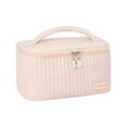 thumbnail image 1 of Stylish Mini Cosmetic Bag Quilted Beauty Pouch With Secure Zipper Closure For Everyday, 1 of 4