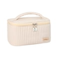 thumbnail image 1 of Stylish Mini Quilted Cosmetic Pouch For Women Portable Beauty Organizer With Secure Zipper Closure, 1 of 4