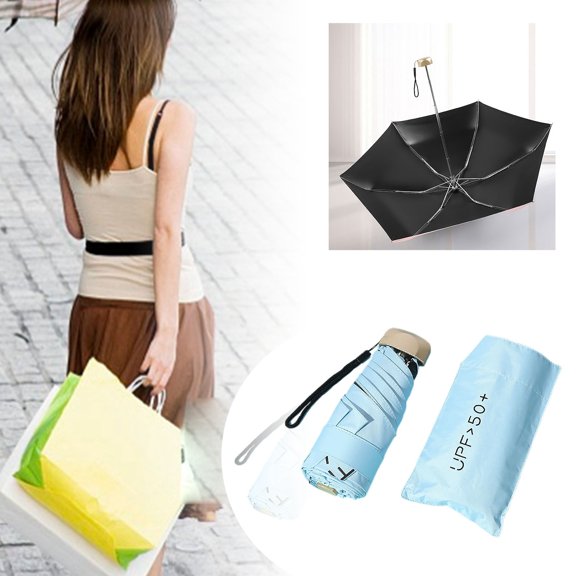Stylish Mini Sun Umbrella For Sun Compact And Portable Design Ideal For Beach Trips And Outdoor Activities