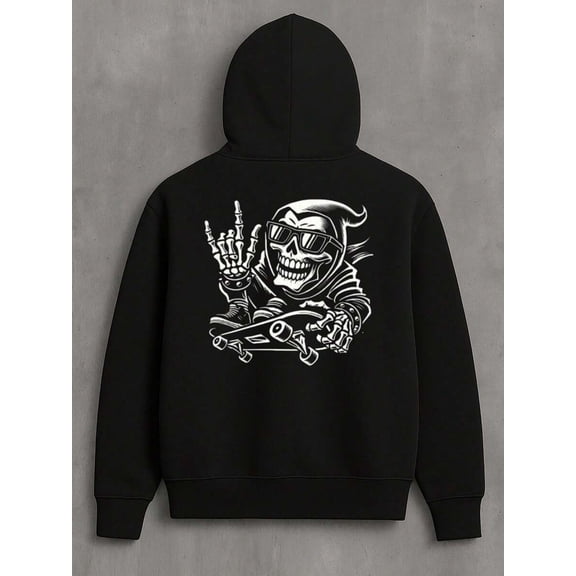 Stylish And Minimalist Hoodie For Autumn/Winter Natee Local Warehouse Permission Skateboarding Reaper Hoodie - Cool & Edgy Design, Women's T Shirt Slogan Outdoor Casual Short Sleeve Print Clothing, V