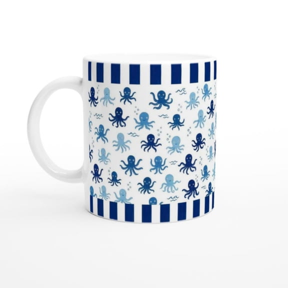 Stylish Minimalist Octopus Mug Unique Ocean Lovers.