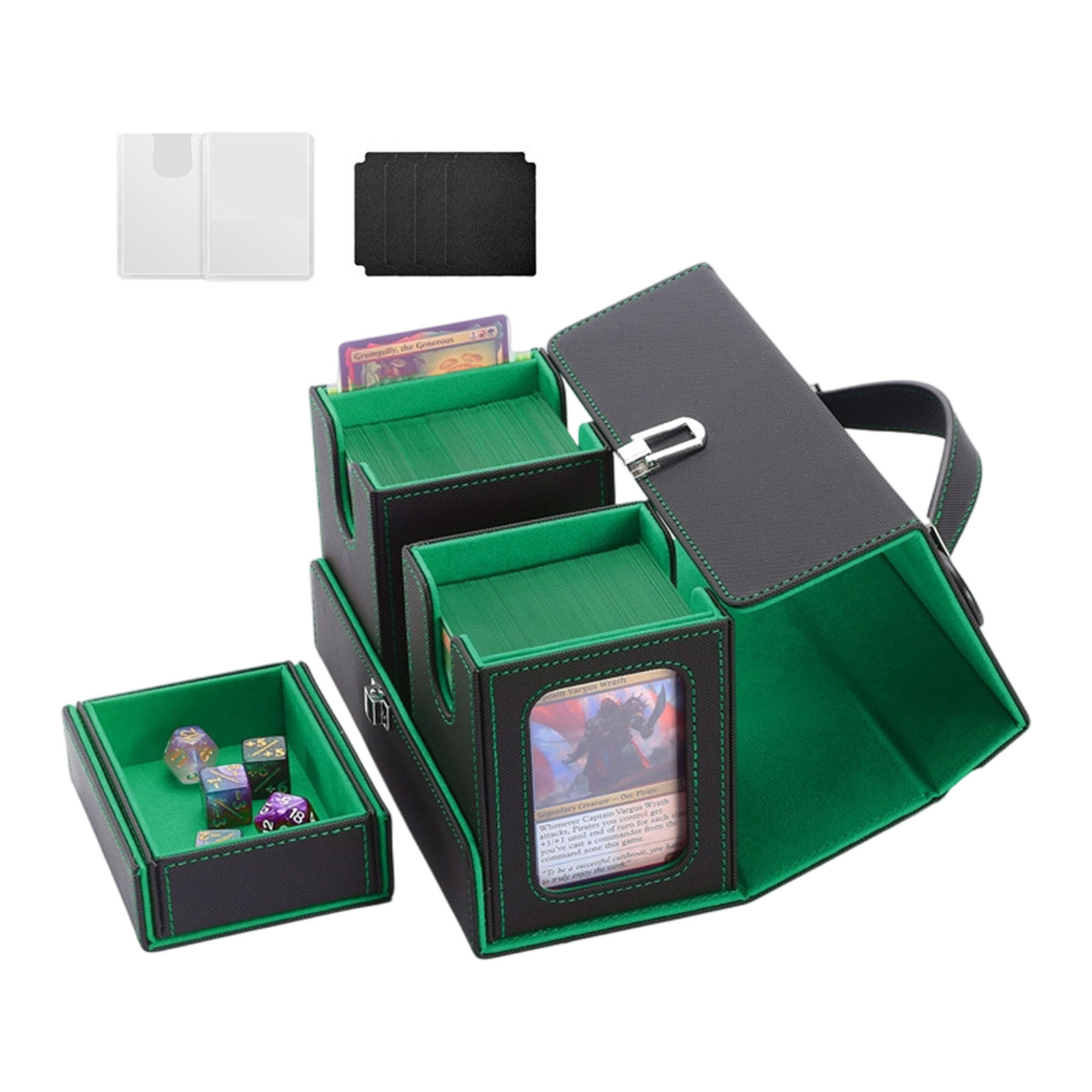 Stylish Minimalists Card Storage Box Waterproof PU Leather Portable ...