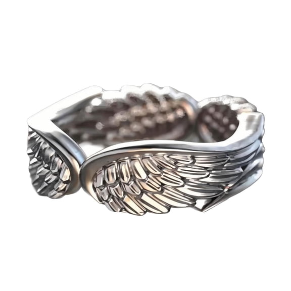 Stylish Modern Adjustable Open Toe Rings Silver Plated Alloy Body Jewelry Feathered Inspired Designs for Women Men