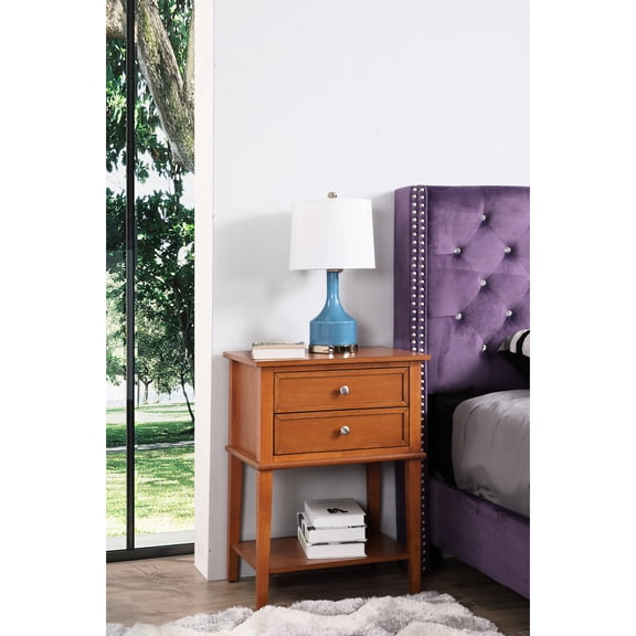 Stylish Modern Nightstand / Fits Small Areas / Durable Particle Board Construction