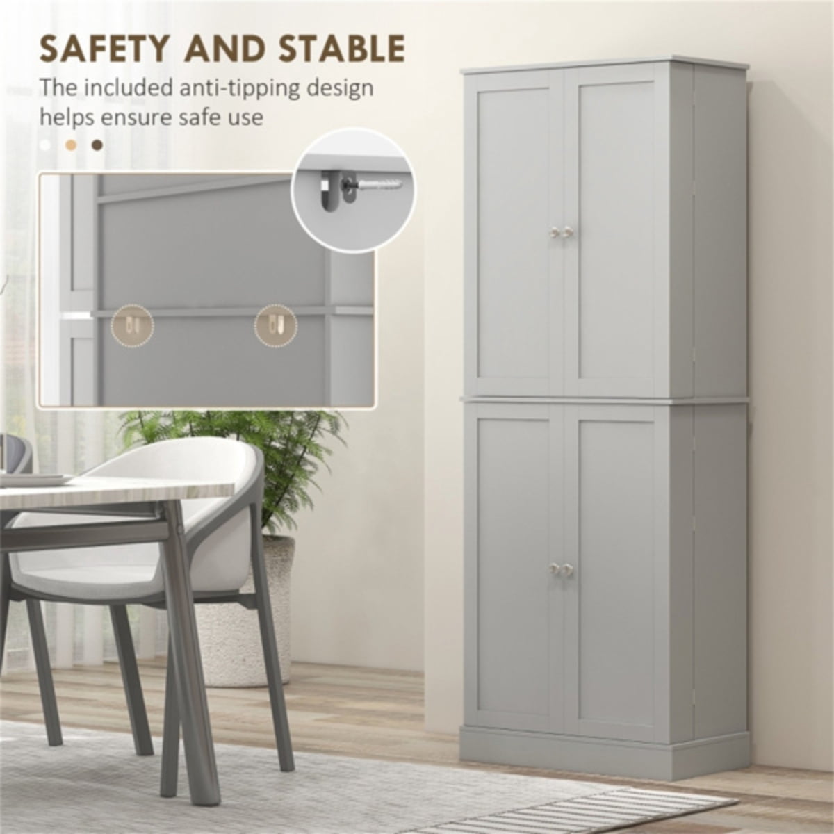 Stylish Modern White Kitchen Cabinet with Spacious Storage and Elegant ...