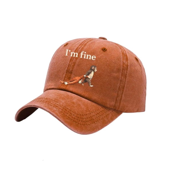 Stylish Monkey Heat Printing Snapbacks Cap Soft Cotton Baseball Hat For ...