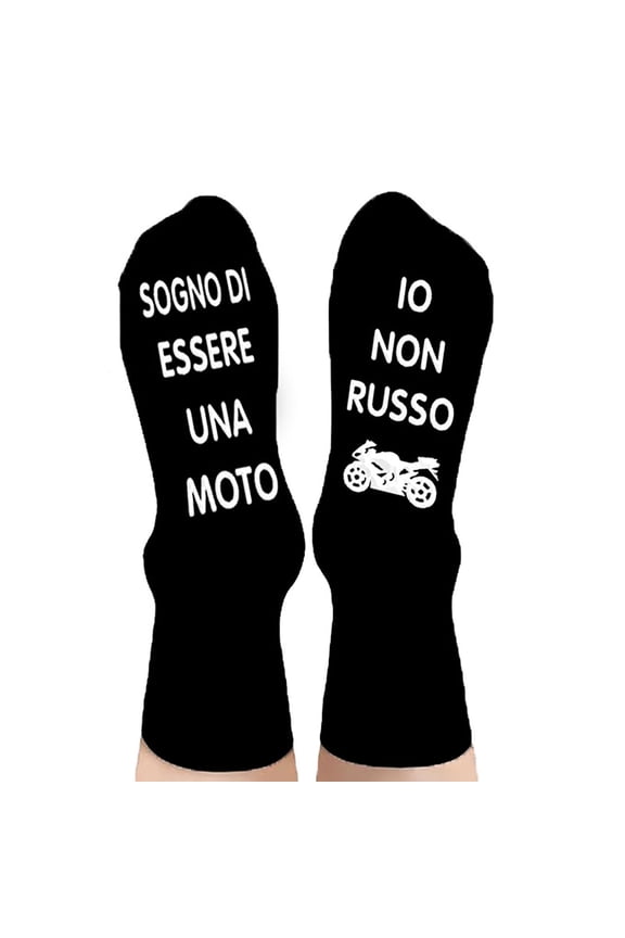 Stylish Motorcycle Design Featuring Italian Text for Enthusiasts And Comfort Running Ankle Socks Running Casual Socks