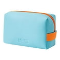 thumbnail image 1 of Stylish Multifunctional Large Capacity Cosmetic Bag Solid Color Zipper Practical Fashion Convenient Travel Makeup Package, 1 of 2