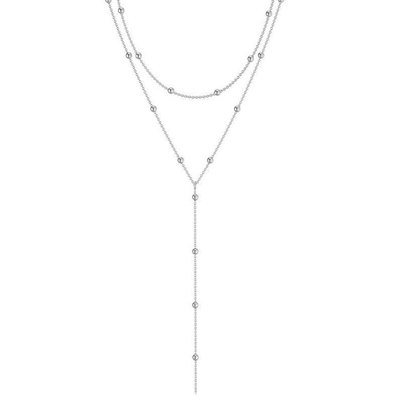 Stylish Multiple Strands Chain Necklace Delicate Fringe Designs Sturdy Alloy Accessory for Daily or Formal Wear
