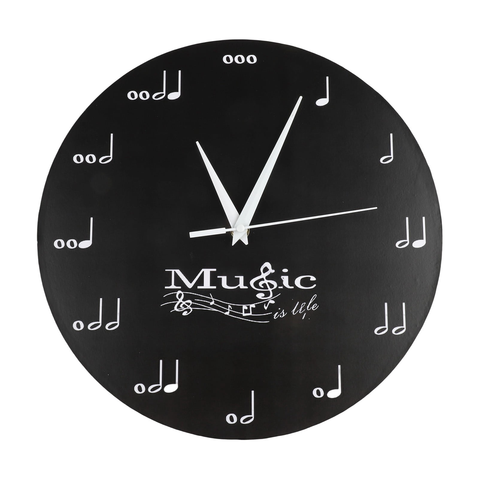 Stylish Musical Note Wall Clock Acrylic Home Decoration With Musical ...