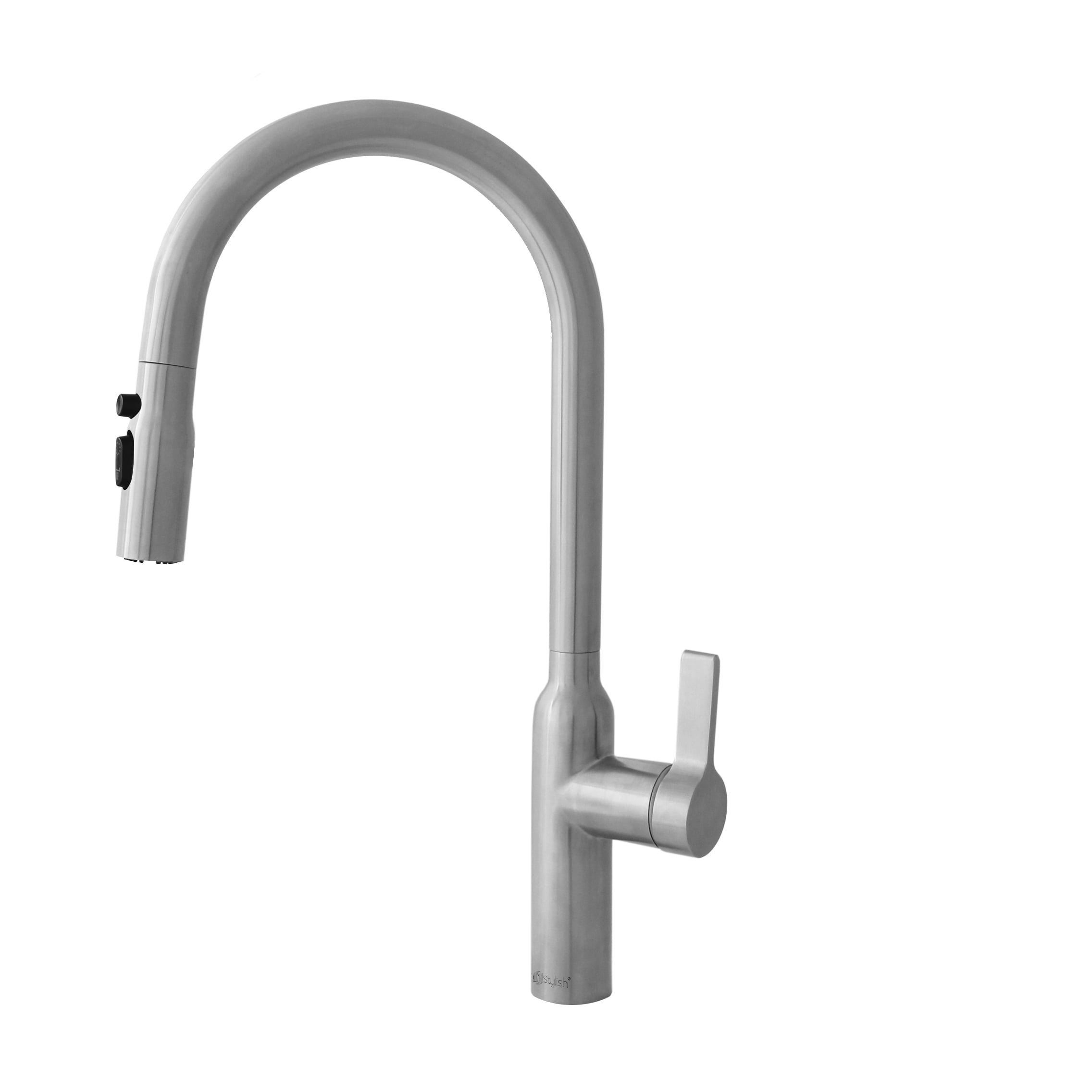 Brushed Stainless Steel Pull Down Kitchen Faucet with Pull-out Spray
