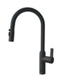 thumbnail image 1 of Stylish Napoli Single Handle Matte Black Pull Down Kitchen Faucet 18" K-133N, 1 of 13