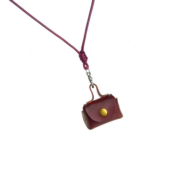 Stylish Neck Pouches Pendant Necklace for Earbuds and Change and Fashion Accessory for Daily Use