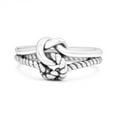 thumbnail image 1 of Stylish New Design Loop Knot Rope And Infinity Double Row Oxidized Thumb Ring Band Size 8, 1 of 5