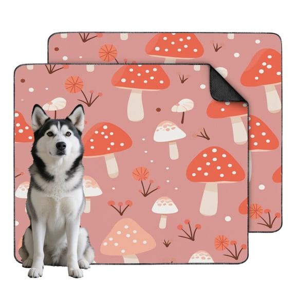 Stylish Non-Slip Dog Pads with Botanical Patterns, Machine Washable Reusable Mat for Crate, Floor and General Pet Use (Plant patterns, 35"x41")