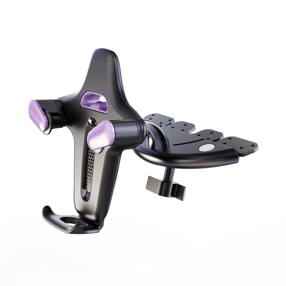 Stylish Nonslip Car Compact Disc Slot Phone Stand Support Rack With 360 Adjustable Viewing Angled For Safe Hands Less Use