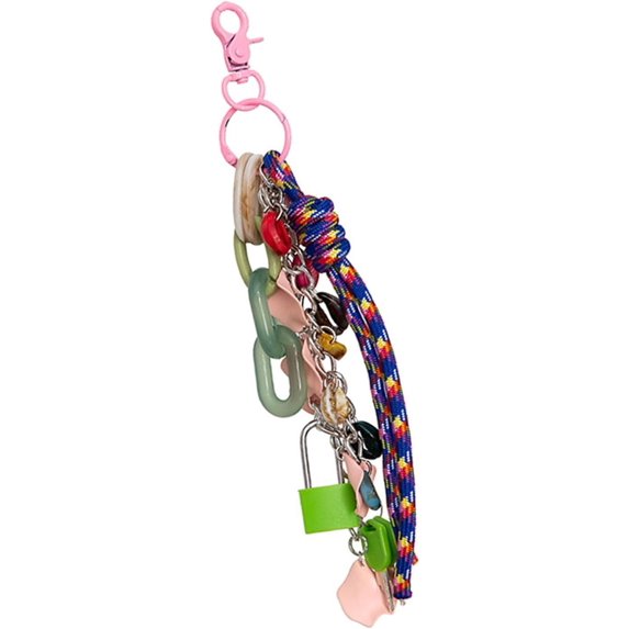 Stylish Nylon Rope Bag Accessory Fashion Bag Charm and Keychain Pendant Key Holder Accessory for Men and Women