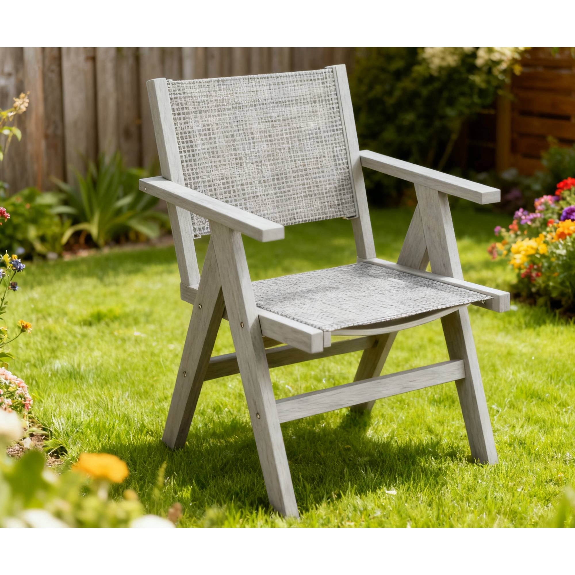 Stylish Outdoor Dining Chair, Comfortable Rest Chair for Yard Dinner Casual Outdoor Friend Gathering, Brown