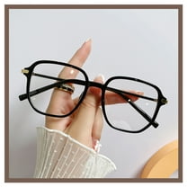 Stylish Oversized Rim Computer Glasses Lightweight Blue Light Blocking Eyeglass Non-Prescription Lens Anti Radiation Ray for Men Women Reduce Eyes Fatigue Functional Eye Wear Black