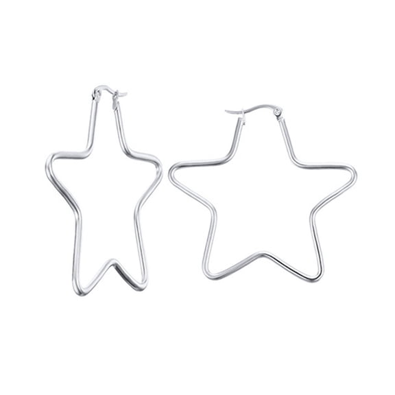 Stylish Oversized Star Earrings Elegant Gold or Steel Star Earrings Lightweight Designs Studs For All Day Comfort