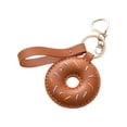 thumbnail image 1 of Stylish PU Leather Doughnuts Keychain/Lanyard Accessory Cartoon Bag Pendant Decorative Keyring Charm for Daily Use, 1 of 9
