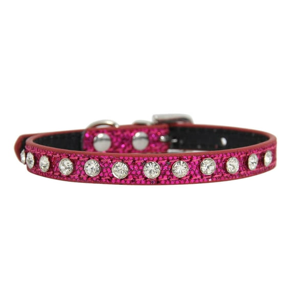 Stylish PU Leather Rhinestone Bling Adjustable Pet Collar for Cats Puppies and Small Dogs