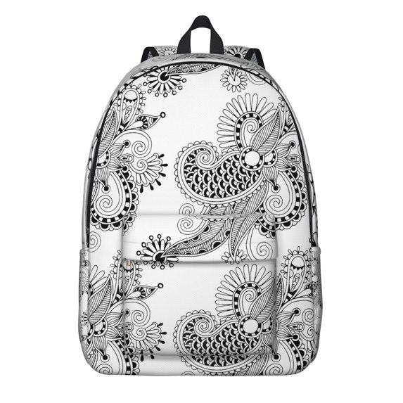 Stylish Paisley Pattern Backpack for School Boho, Durable College Bookbag with Laptop Sleeve, Practical Daypack with Many Pockets, Perfect Gift for Student Women Teens