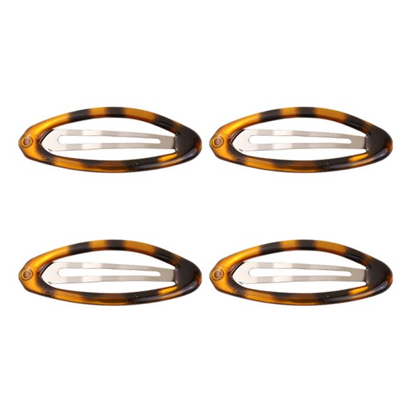 Stylish Pattern Hair Ornaments for Women Girls Traditional Oval Metallic Barrettes Party Daily Hair Decors