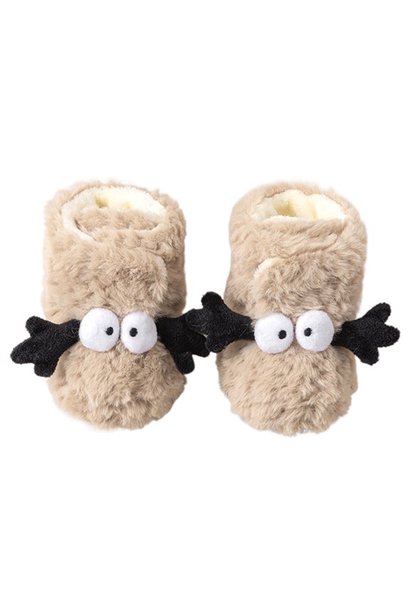 Stylish Patterned First Walkers Shoes Soft & Breathable Baby Booties Winter Warm Unisex Fleece Booties for Cold Weather