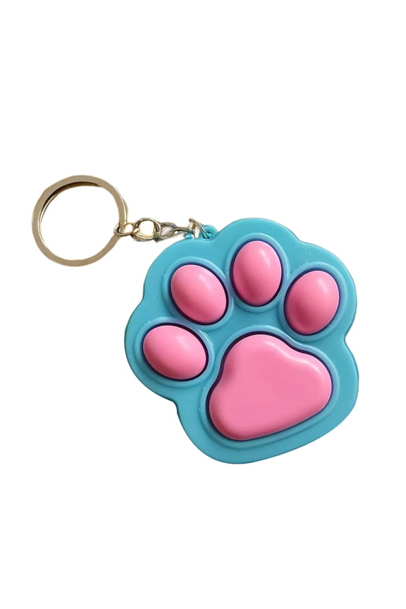 Stylish Paw Keychain Soft Press Toy for Adults Students Anxious Relief Sturdy Plastic Keyring Gift
