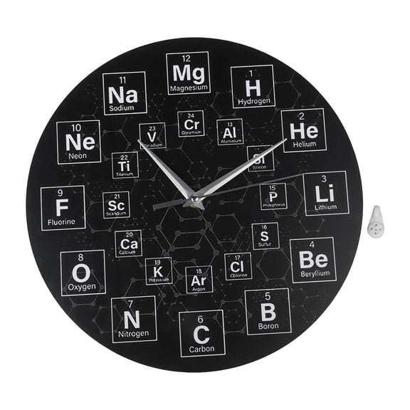 Stylish Periodic Table Clock for Home and Laboratory Creative Chemistry Symbols Wall Decor Engaging and Practical