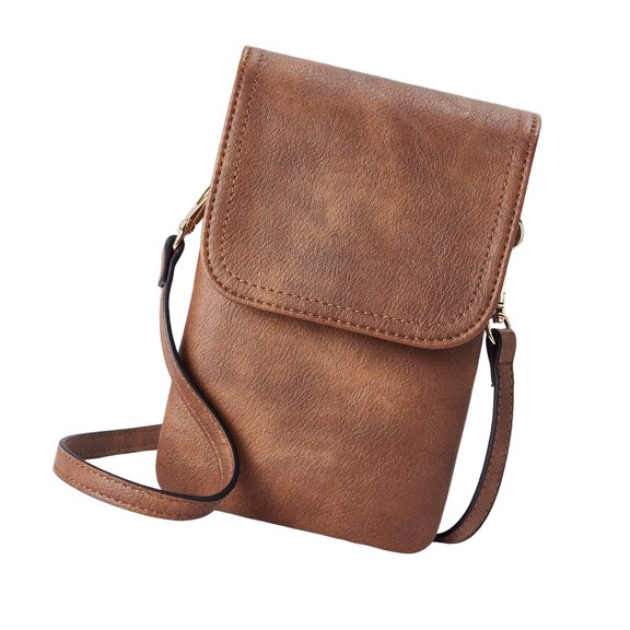 Stylish Phone Case Lightweight PU Leather Card Holder With Phone Slot Compact Crossbody Bag For Daily Use