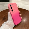 thumbnail image 1 of Stylish Phone Case for Samsung Galaxy A35, Gradient Color Design Wave Frame Cover Shockproof Anti-Scratch Drop Protective Slim Fit Bumper Case for Girls Women, Rose, 1 of 7