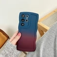 thumbnail image 1 of Stylish Phone Case for Samsung Galaxy S24 Ultra, Gradient Color Design Wave Frame Cover Shockproof Anti-Scratch Drop Protective Slim Fit Bumper Case for Girls Women, Blue, 1 of 7