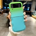 thumbnail image 1 of Stylish Phone Case for Samsung Galaxy Z Flip 6, Gradient Color Design Wave Frame Cover Shockproof Anti-Scratch Drop Protective Slim Fit Bumper Case for Girls Women, Green, 1 of 9