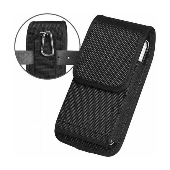 Belt Clip Phone Holster For 4.5-6.5 Inches Devices, Rugged Nylon Vertical Cell Phone Holsters With Hook And Loop Closure, Universal Phone Holster For Outdoor Use