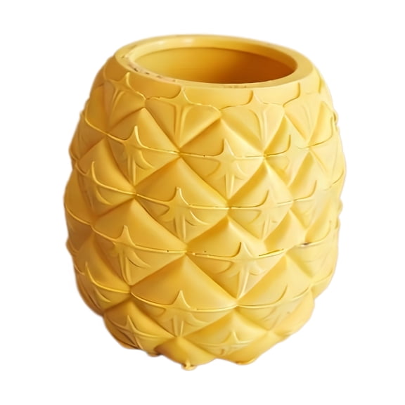 Stylish Pineapple Themed Desk Organizers Creative Crafted Flowerpot Container for Pens Or Succulents