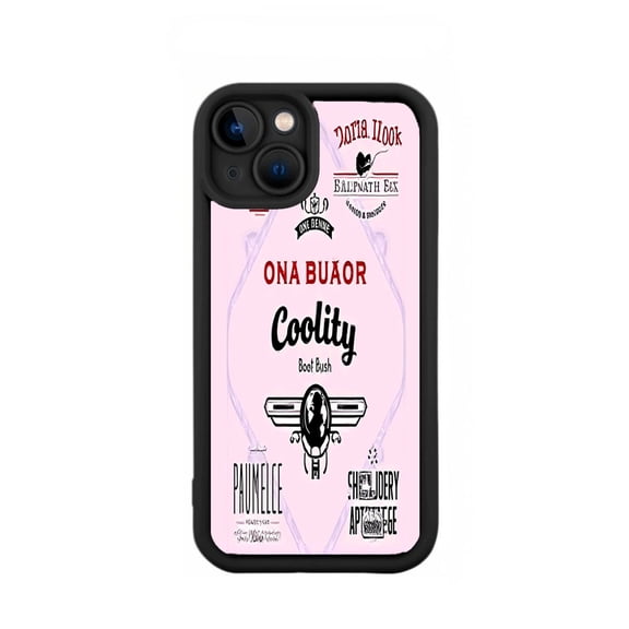 Stylish Pink Background iPhone 15 Case - Lightweight Yellowing Resistant Features Bold Graphics & Playful Text Design