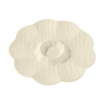 Stylish Plastic Appetizer Plate with Dipping Sauces Compartment for Sushi, Shrimp, Snacks & Party Catering - Durable, Easy-to-Clean Serving Tray for Home & Commercial Use