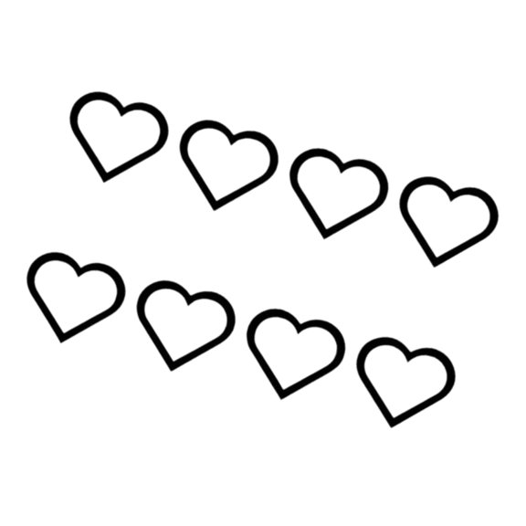 Stylish Plastic Heart Car Decoration Removable Vehicle Sticker for Long Trip
