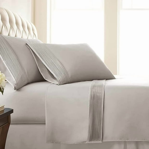 Stylish Pleated Hem 21-inch Extra Deep Pocket Comfortable Microfiber Sheet Set by Southshore Fine Linens