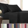 thumbnail image 1 of Southshore Fine Linens Vilano Pleats 4 Piece Extra Deep Pocket Sheet Set, 21-Inch Deep Pocket Bed Sheets with Flat Sheet and Pillowcases, Extra Soft Brushed Microfiber, California King, Black, 1 of 9