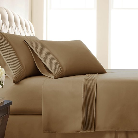 Stylish Pleated Hem 21-inch Extra Deep Pocket Comfortable Microfiber Sheet Set by Southshore Fine Linens