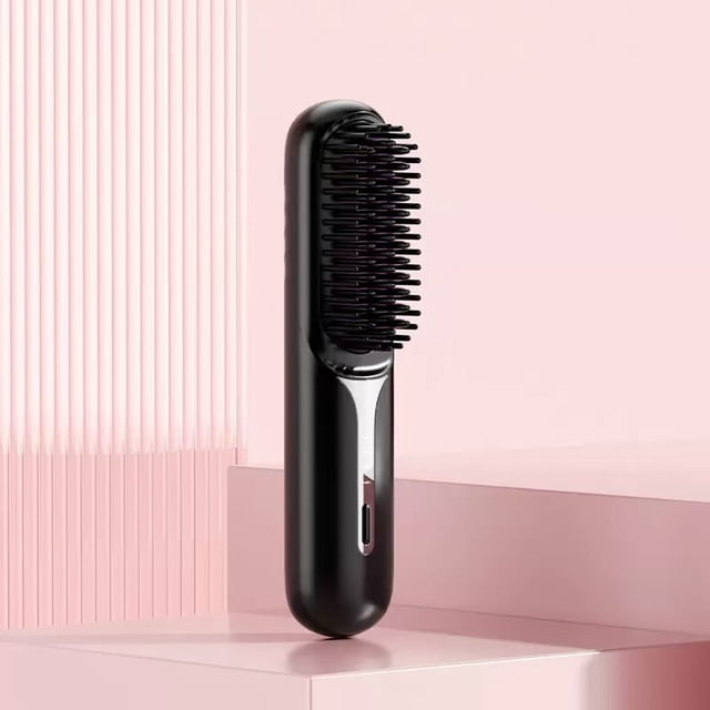Mini Heat Comb Stylish Portable Mini Ionic Hair Straightening Comb - Fast Heat-Up ...